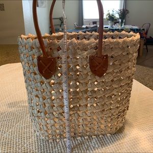 Woven Tan Tote Bag